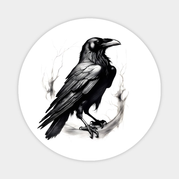 Raven Magnet by BloomBeyondShadows